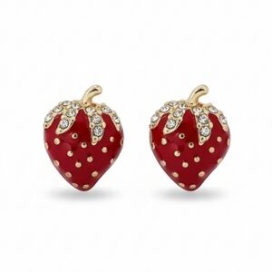 🆕️ Elegant Red Strawberry Earrings
